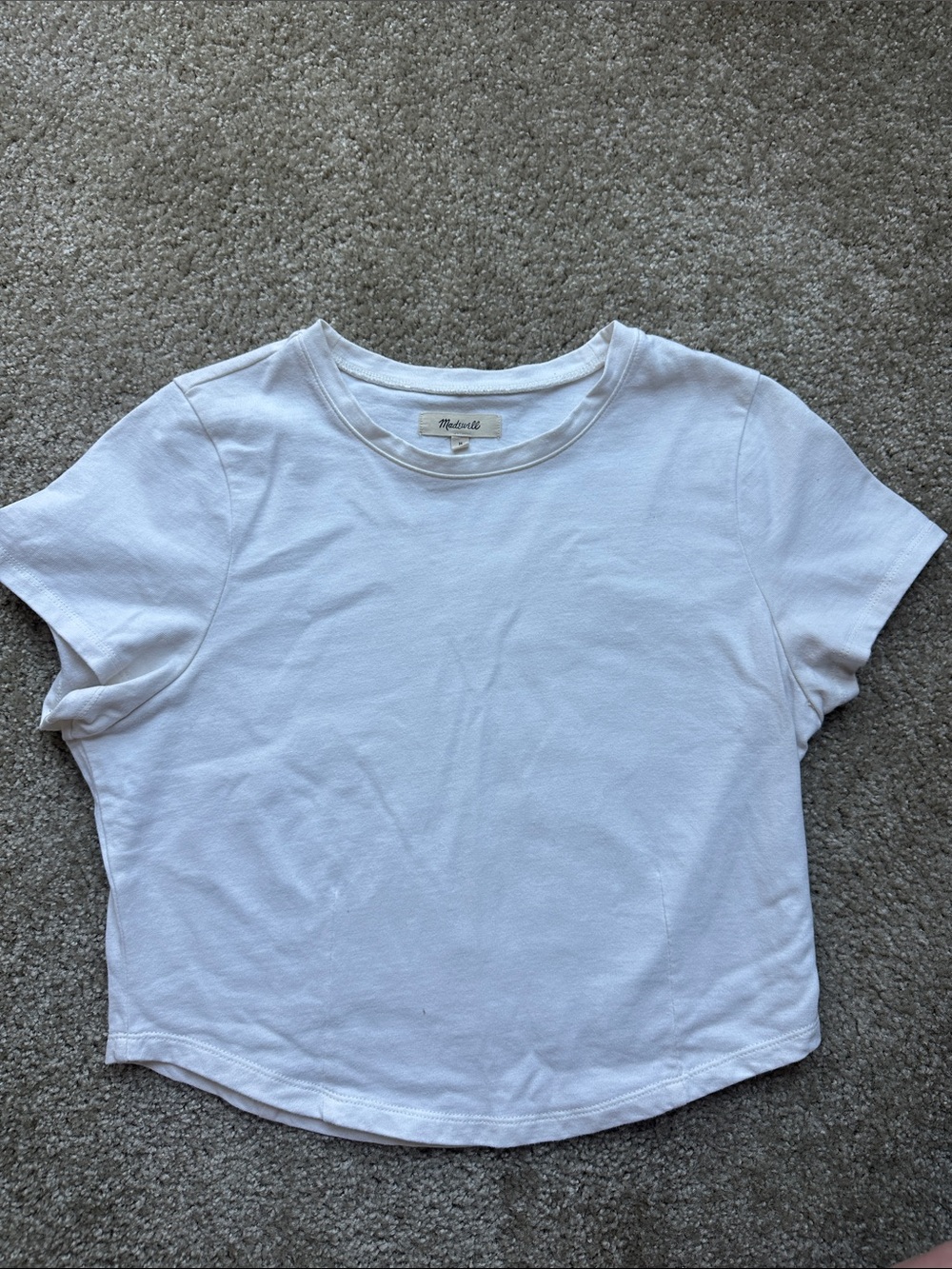 Madewell Off White Boxy Short Sleeve Tee